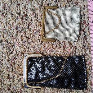 Vintage mesh purses. Black one is Whiting and Davis. Listing is for both